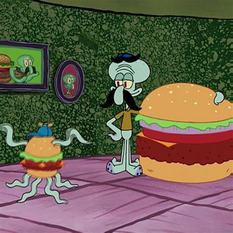 Plankton then calls <b>Squidward</b> out for his poor cooking. . Squidward krabby patties